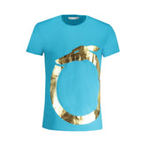 Trussardi Light Blue Cotton Men T-Shirt